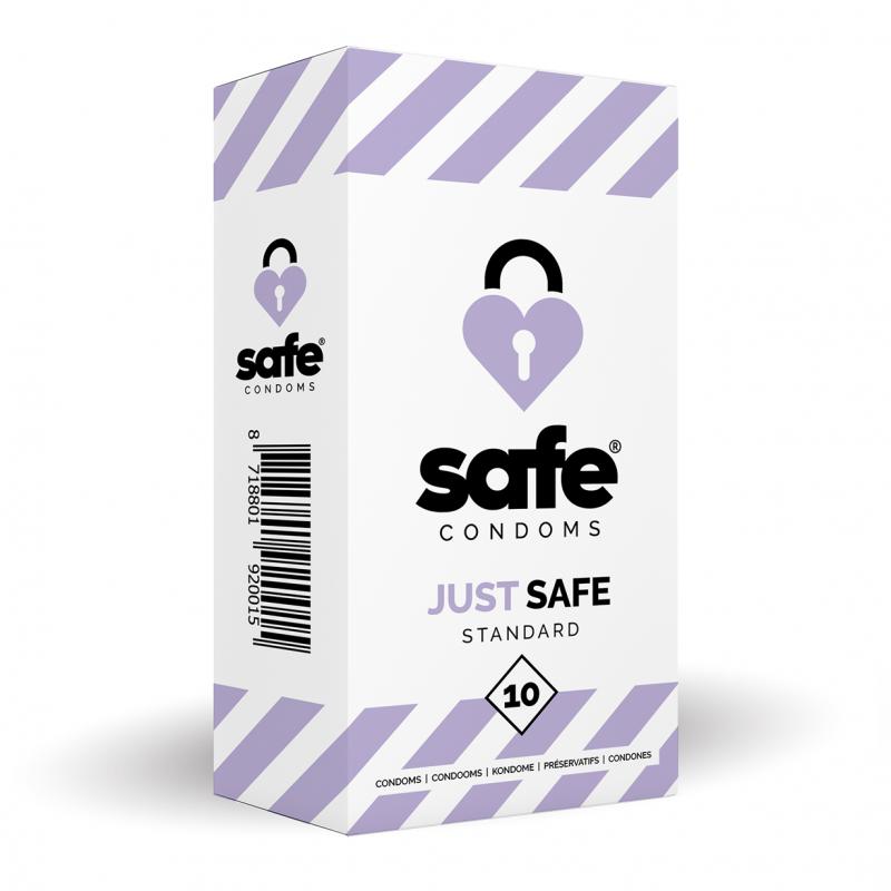 SAFE - Préservatifs avec lubrifiant à base de silicone - Standard - 10 unités