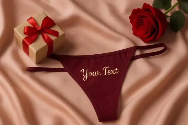 Un string femme personnalisé avec photo et text